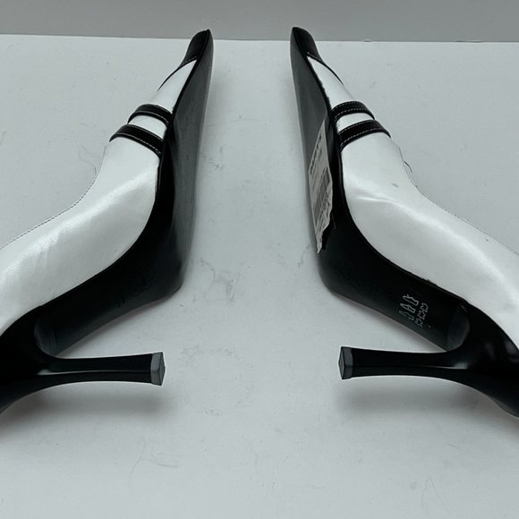 ❤️NEW❤️ Migliorini White Italian Leather Heels Luxury Stiletto Italy Size 37 - Picture 9 of 10